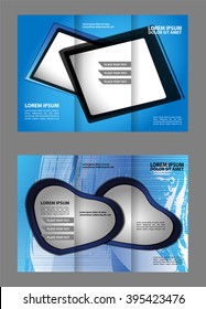Professional business three fold flyer template, corporate brochure or cover design, can be use for publishing, print and presentation
