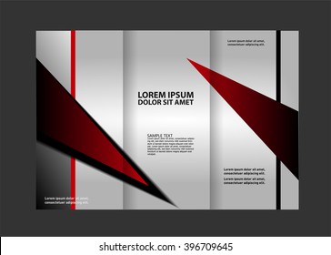 Professional business three fold flyer template, corporate brochureÂ 
