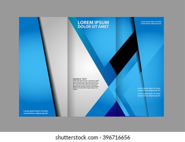 Professional business three fold flyer template, corporate brochureÂ 
