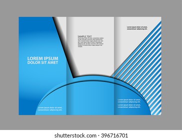 Professional business three fold flyer template, corporate brochure or cover design, can be use for publishing, print and presentation.
