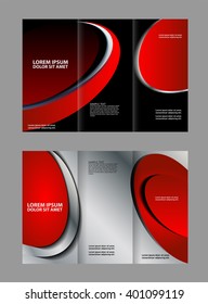 Professional business three fold flyer template, corporate brochure or cover design, can be use for publishing, print and presentation
