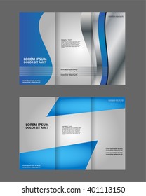 Professional business three fold flyer template, corporate brochureÂ 
