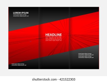 Professional business three fold flyer template, corporate brochure or cover design, can be use for publishing, print and presentation.
