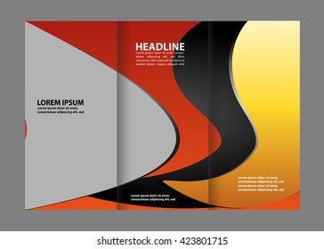 Professional business three fold flyer template, corporate brochure or cover design, can be use for publishing, print and presentation.
