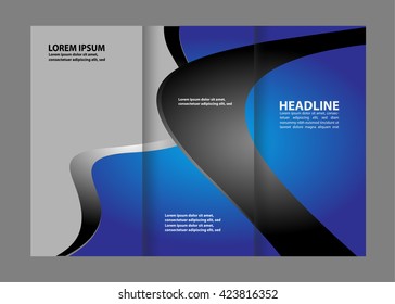 Professional business three fold flyer template, corporate brochure or cover design, can be use for publishing, print and presentation
