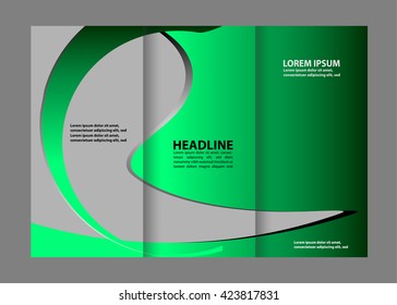 Professional business three fold flyer template, corporate brochure or cover design, can be use for publishing, print and presentation
