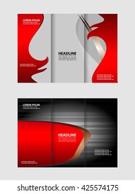 Professional business three fold flyer template, corporate brochure or cover design, can be use for publishing, print and presentation
