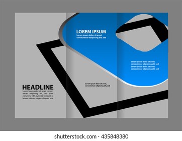 Professional business three fold flyer template, corporate brochure or cover design, can be use for publishing, print and presentation.
