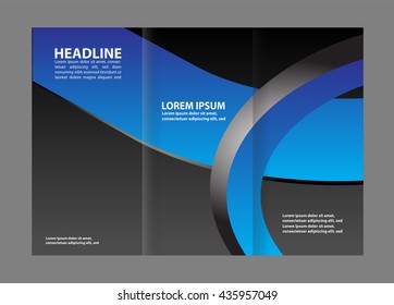 Professional business three fold flyer template, corporate brochure or cover design, can be use for publishing, print and presentation.
