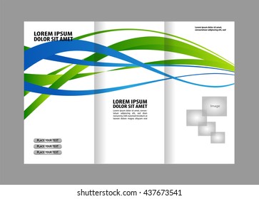 Professional business three fold flyer template, corporate brochure or cover design, can be use for publishing, print and presentation
