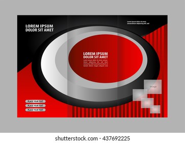 Professional business three fold flyer template, corporate brochure or cover design, can be use for publishing, print and presentation.

