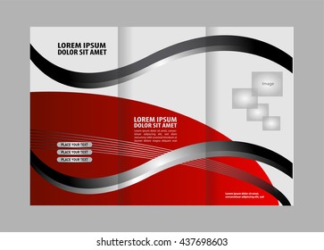 Professional business three fold flyer template, corporate brochure or cover design, can be use for publishing, print and presentation
