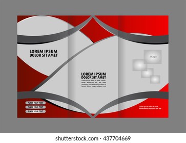 Professional business three fold flyer template, corporate brochure or cover design, can be use for publishing, print and presentation.
