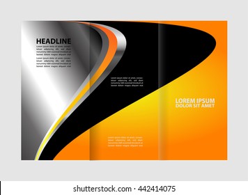 Professional business three fold flyer template, corporate brochure or cover design, can be use for publishing, print and presentation.
