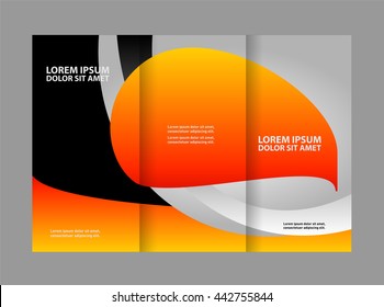 Professional business three fold flyer template, corporate brochure or cover design, can be use for publishing, print and presentation.