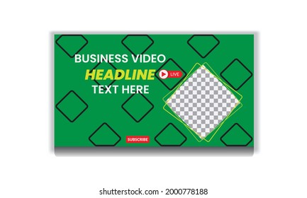 Professional business thumbnail design, business vector template.