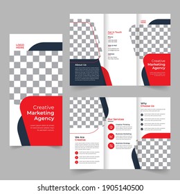 Professional business tri-fold brochure design in vector