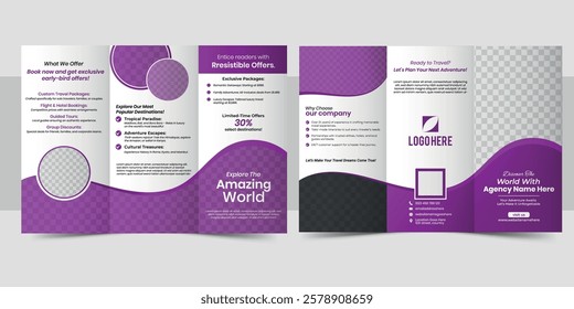 Professional Business Trifold Brochure Design | Corporate, Modern, Clean, Print-Ready Template.