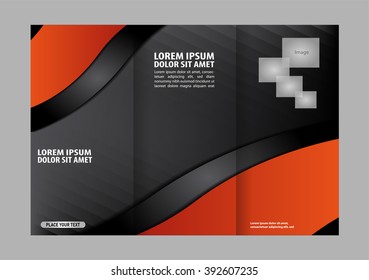 Professional Business Trifold Brochure, Template or Flyer design with free space for your image.
