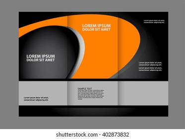 Professional Business Trifold Brochure, Template or Flyer design with free space for your image.
