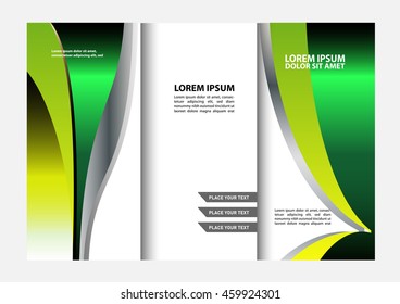 Professional Business Trifold Brochure, Template or Flyer design with free space for your image.

