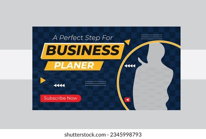 professional business youtube thumbnail design template 