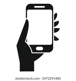 Professional businessman and businesswoman using a black and white smartphone to browse the internet and communicate, while holding the device and scrolling with their fingers