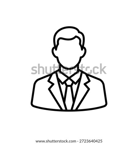 Professional businessman icon vector sign.