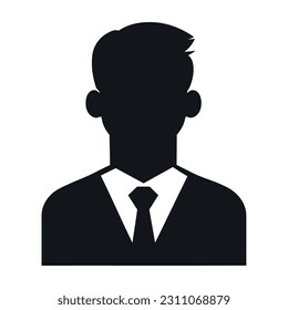 Professional businessman silhouette icon isolated