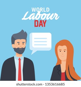 professional businesspeople to labour day celebration