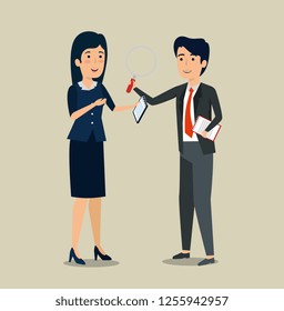 professional businesspeople strategy teamwork information