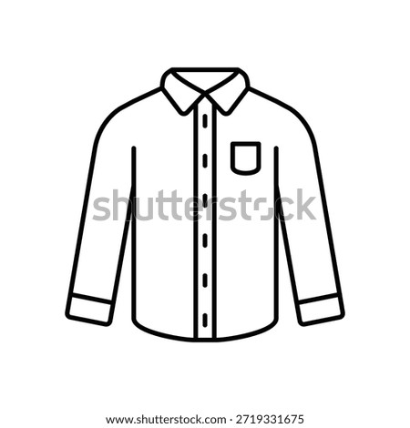 Professional buttoned shirt icon for formal office wear and smart casual men's fashion