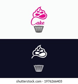 Professional cake logo design template