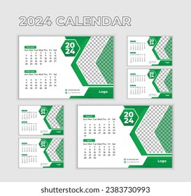 Professional calendar design for the new year 2024.