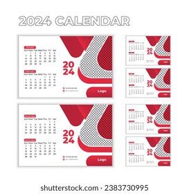 Professional calendar design for the new year 2024.