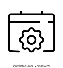 Professional Calendar Setting icon set, modern scheduling and customization symbols for event management, reminders, and productivity tools
