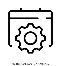 Professional Calendar Settings icon set, modern scheduling and customization symbols for event management, reminders, and productivity tools
