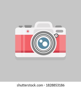professional camera flat icon,symbol and vector,Can be used for web, print and mobile