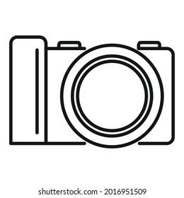 Professional camera icon outline vector. Photography camcorder. Digital photo