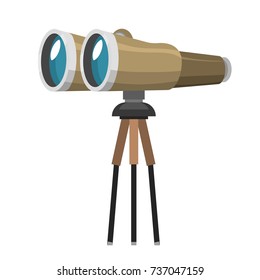 Professional camera lens binocular glass look-see optic device camera digital focus optical equipment vector illustration