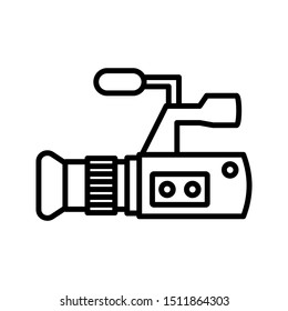 professional camera video icon. Camera and Photography icon on white background