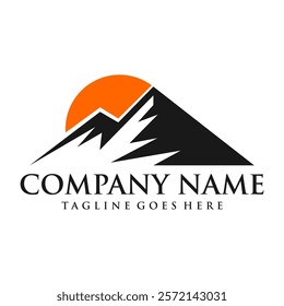 professional camping logo, holiday logo, vacation, landscape, mountain and mountains logo, outdoor, nature, lake, badge, vintage, ranch, farming
