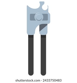 Professional can opener tool vector cartoon illustration isolated on a white background.