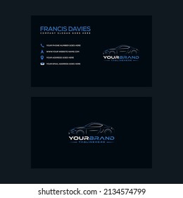 Professional car company business logo visiting card design