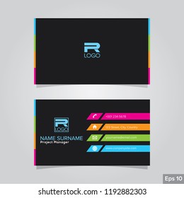 Professional card name design background templates. modern and clean style