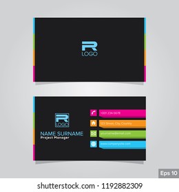 Professional card name design background templates. modern and clean style