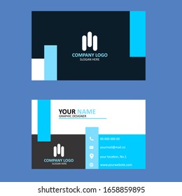 Professional card name design background templates. black and blue color. modern and clean style