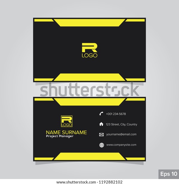 Professional Card Name Design Background Templates Stock Vector Royalty Free