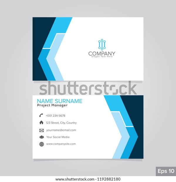 Professional Card Name Design Background Templates Stock Vector Royalty Free