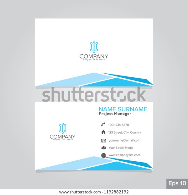 Professional Card Name Design Background Templates Stock Vector Royalty Free